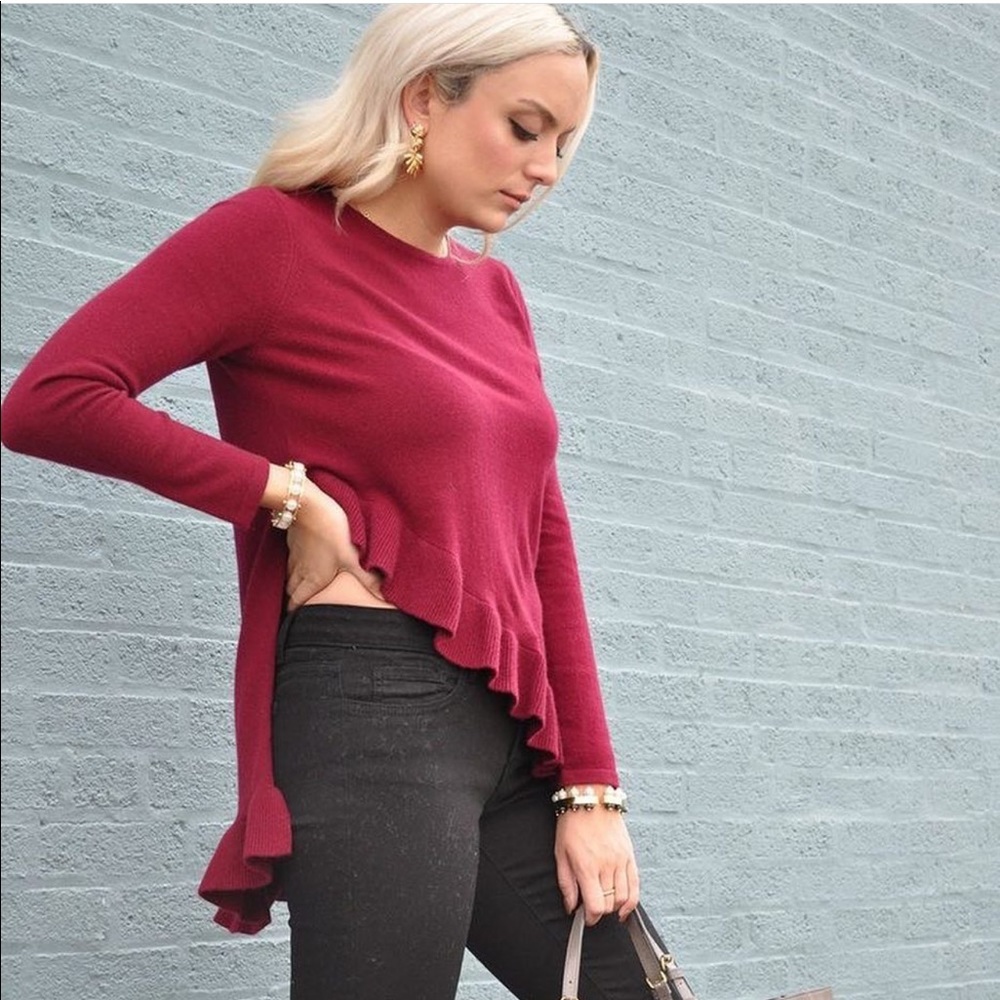 Zynni Cashmere Hi-Low Sweater Size M